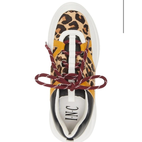INC International Concepts Women's Shoes Gemella Low , Leopard Mustard, Size 5M - Picture 2 of 2